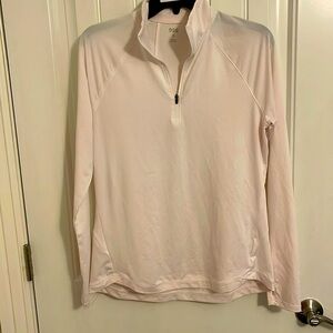DSG women’s size small light pink long sleeve golf athletic shirt. 1/4 zipper.
